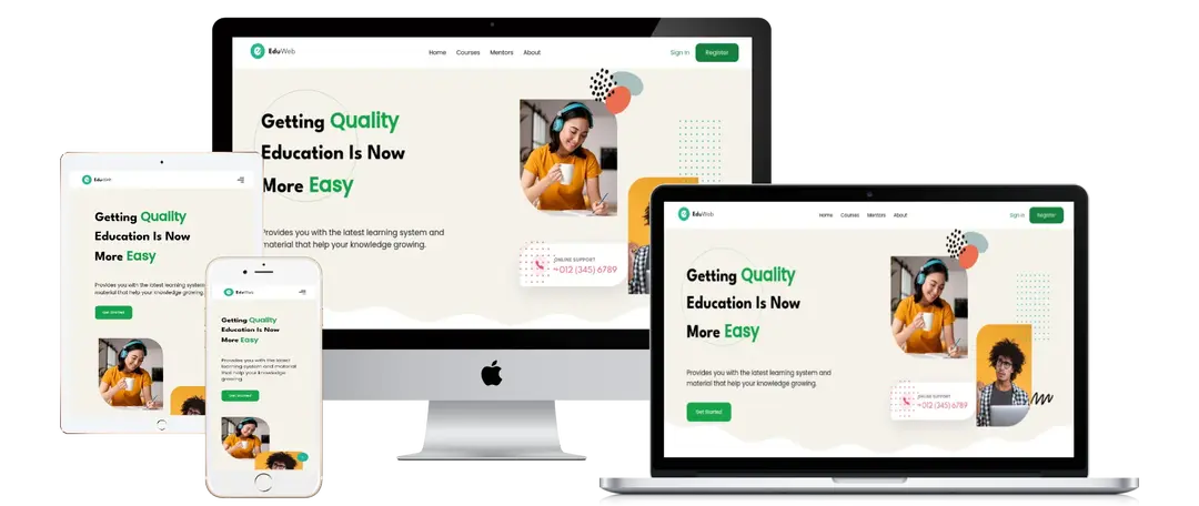 E-learning Landing Page EduWeb